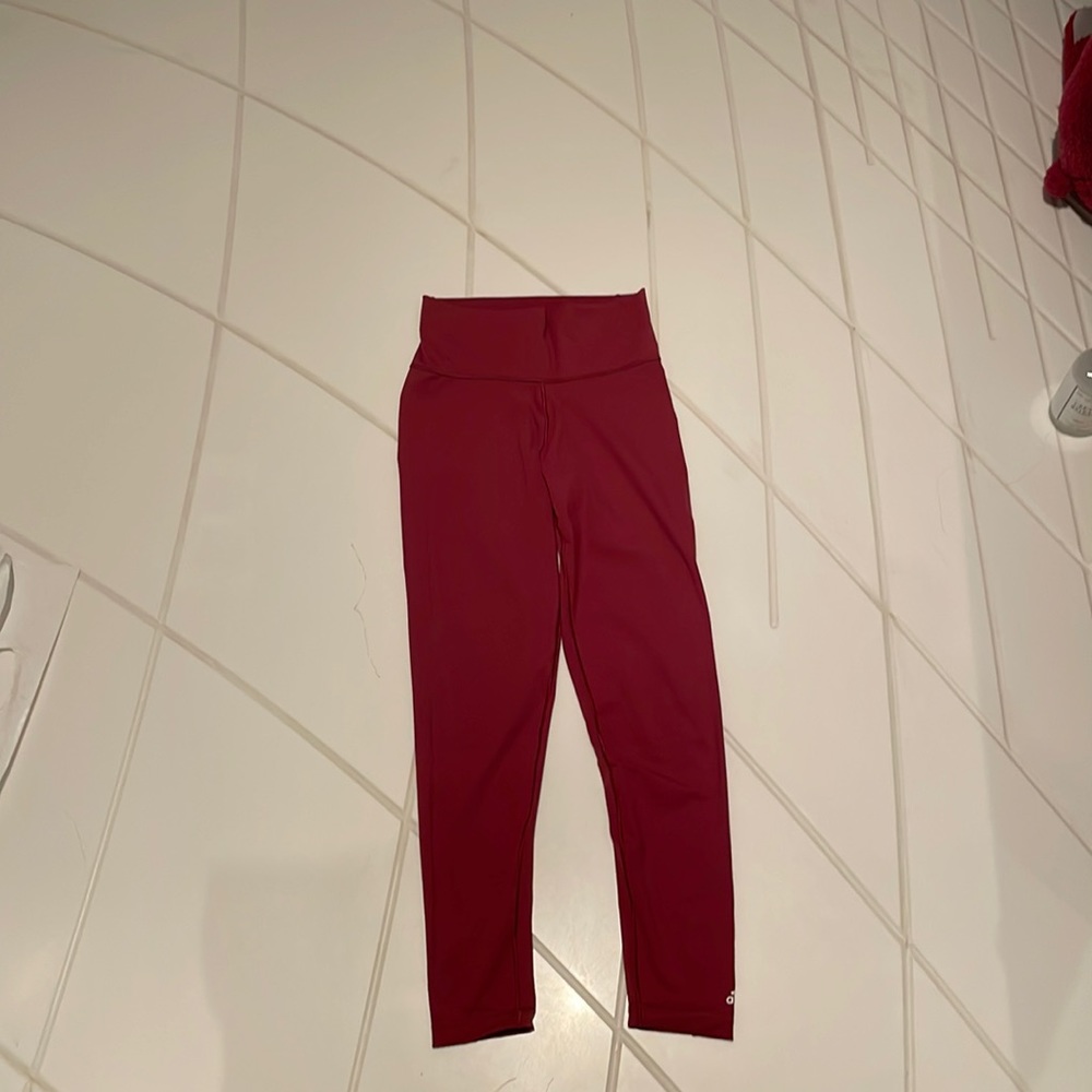 Adidas red leggings size small